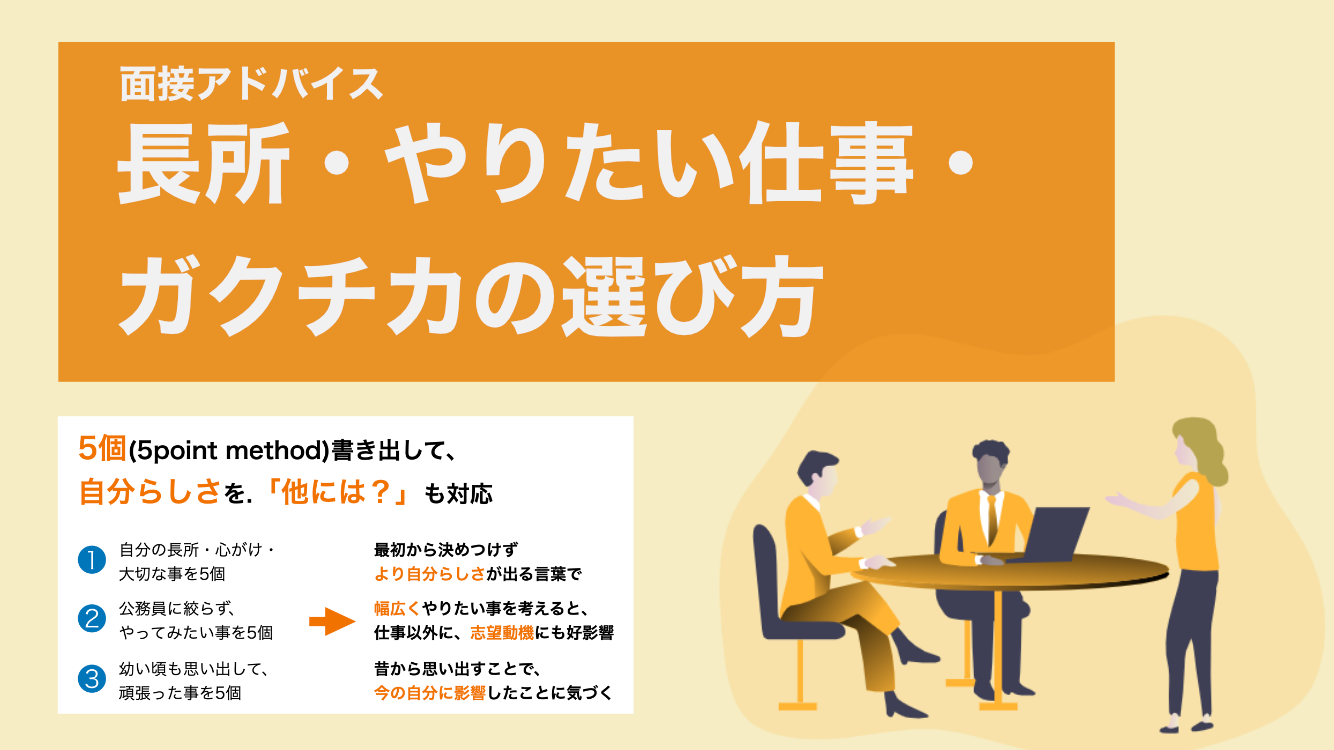 長所・やりたい仕事・ガクチカの選び方