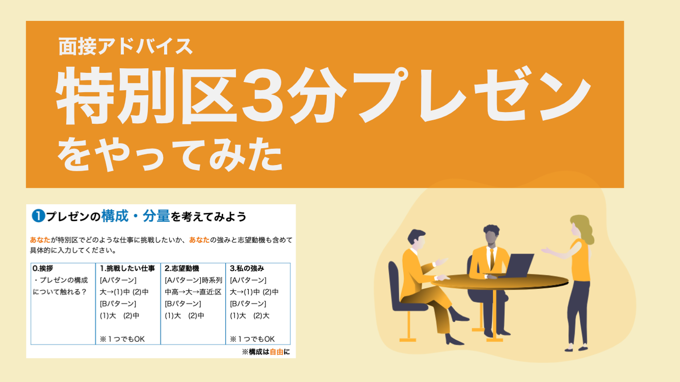 特別区３分間プレゼンをやってみた。